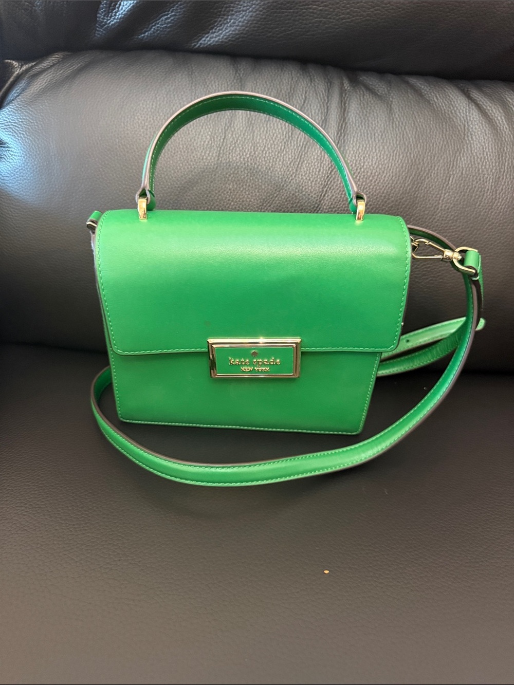 kate spade Emerald Green Leather Top-Handle Crossbody